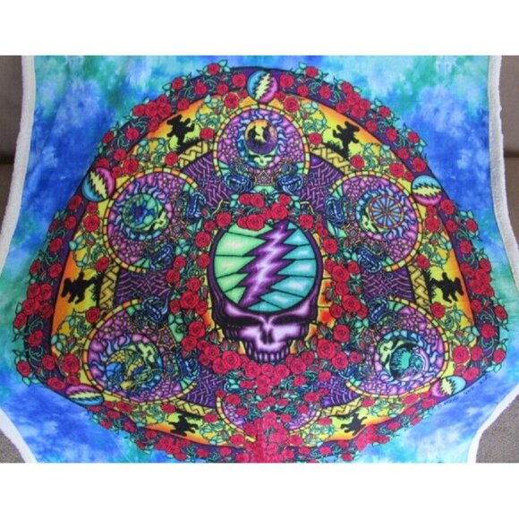 New Celtic Mandala Grateful Dead Fleece Sherpa Back Gift Throw Blanket Bears SYF - Picture 3 of 7
